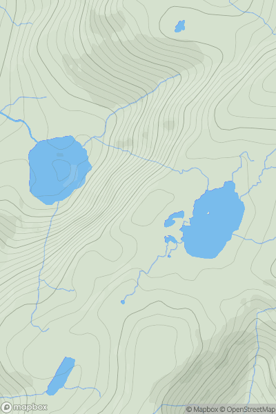 Thumbnail image for Craig Llyn Llagi showing contour plot for surrounding peak