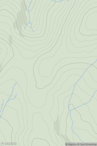 Thumbnail image for Cefn Gwyntog Far North Top showing contour plot for surrounding peak