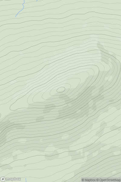 Thumbnail image for North Barrule showing contour plot for surrounding peak