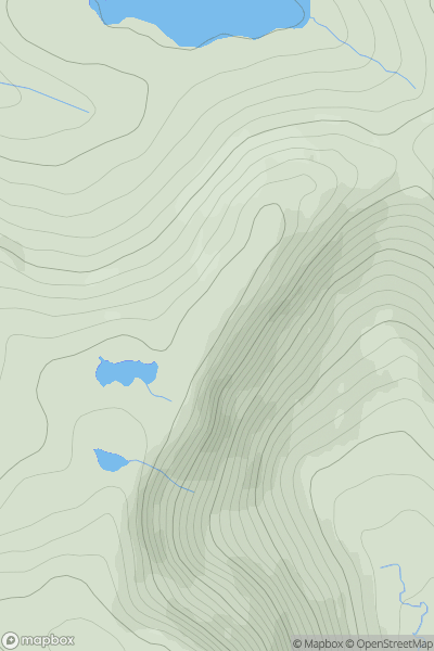 Thumbnail image for Creag a' Choire Dhirich showing contour plot for surrounding peak