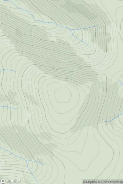 Thumbnail image for Slieau Freoaghane showing contour plot for surrounding peak