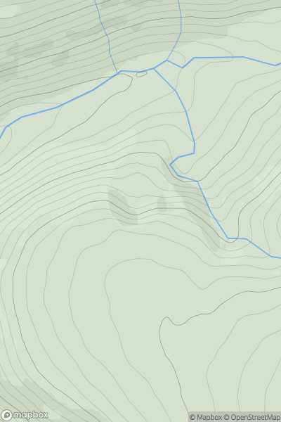 Thumbnail image for Sidhean Dubh showing contour plot for surrounding peak