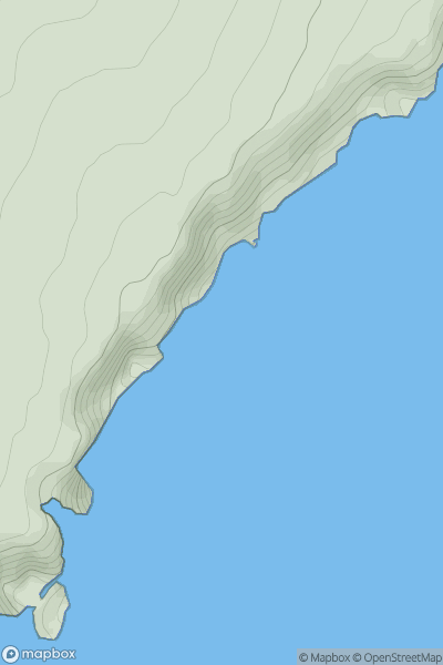 Thumbnail image for Ramscraig Stack showing contour plot for surrounding peak