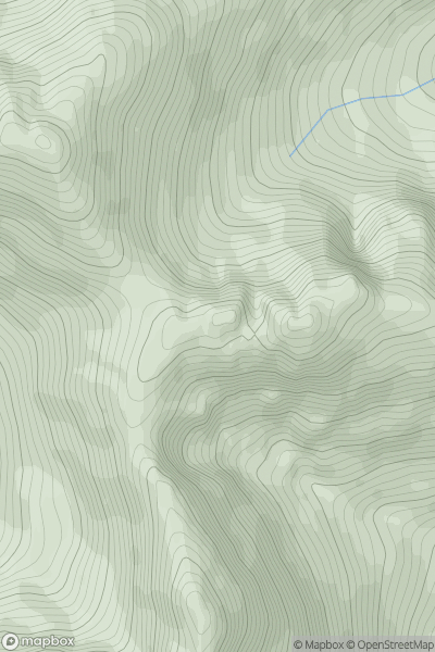 Thumbnail image for Sgurr nan Each West Top showing contour plot for surrounding peak