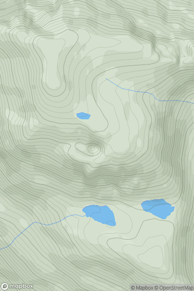 Thumbnail image for Slioch South Top showing contour plot for surrounding peak
