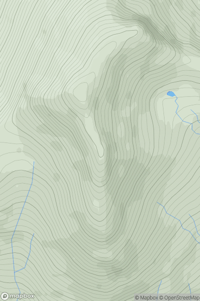 Thumbnail image for Sgurr nan Coireachan South Top showing contour plot for surrounding peak