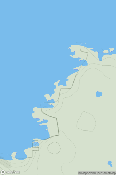 Thumbnail image for Stac a' Phris showing contour plot for surrounding peak