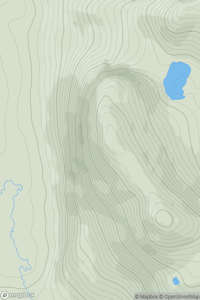 Thumbnail image for Sgorr Deas showing contour plot for surrounding peak