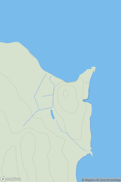 Thumbnail image for Dunstanburgh Castle showing contour plot for surrounding peak