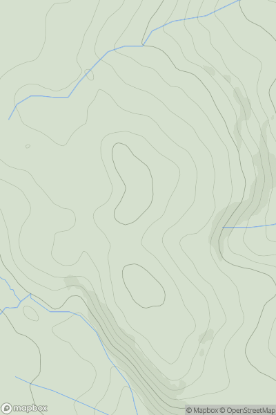 Thumbnail image for Coed Bryndansi showing contour plot for surrounding peak