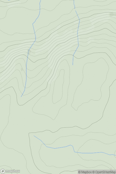 Thumbnail image for Llangwyryfon Hill showing contour plot for surrounding peak