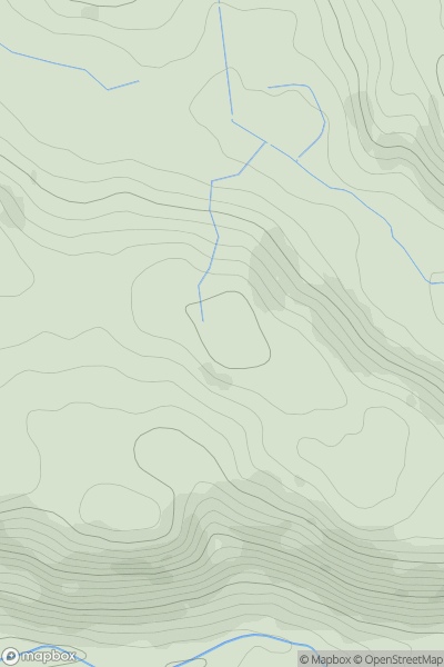Thumbnail image for Cefn Blewog East Top showing contour plot for surrounding peak