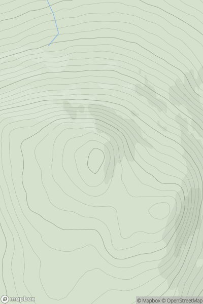 Thumbnail image for Bwlch Mawr showing contour plot for surrounding peak