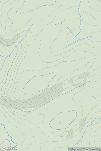 Thumbnail image for Coed y Brain showing contour plot for surrounding peak