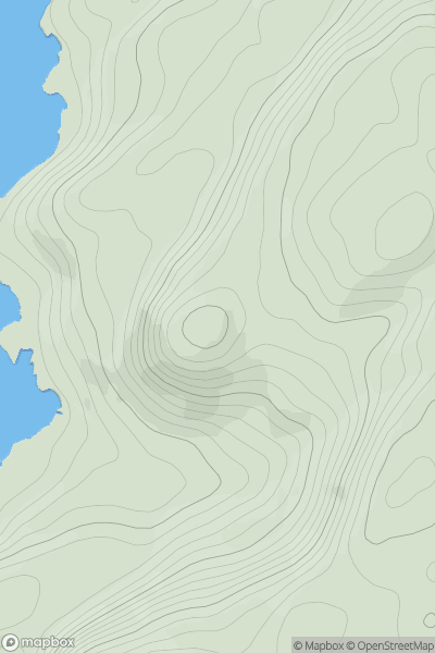 Thumbnail image for Dun Ormidale showing contour plot for surrounding peak