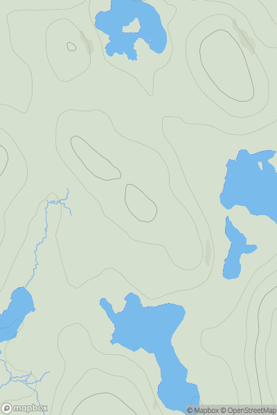 Thumbnail image for Cnoc a' Loch Shalaich showing contour plot for surrounding peak