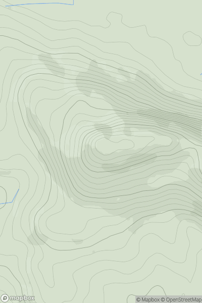 Thumbnail image for Moel-y-gest showing contour plot for surrounding peak