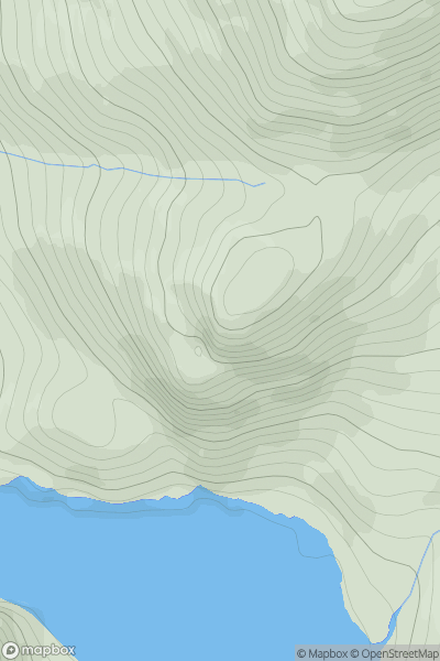 Thumbnail image for Creag a' Chaobh showing contour plot for surrounding peak