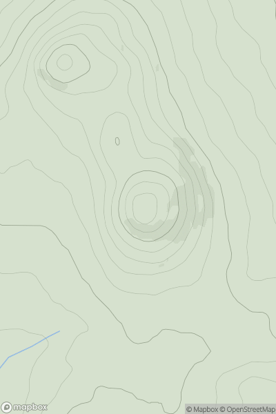 Thumbnail image for Carneddol showing contour plot for surrounding peak