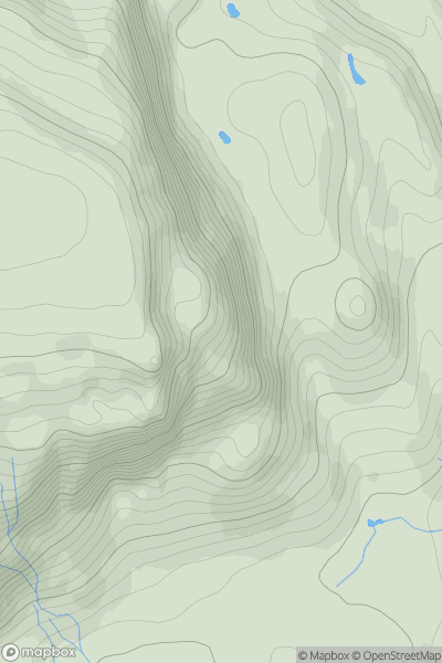 Thumbnail image for Quiraing Centre Peak showing contour plot for surrounding peak