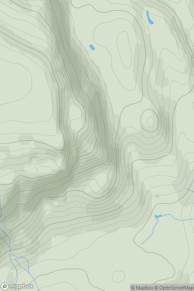 Thumbnail image for Quiraing Centre Peak South showing contour plot for surrounding peak