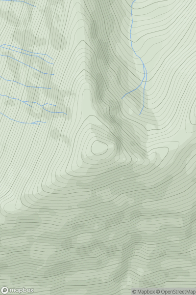 Thumbnail image for Beinn a' Bheithir - Sgorr Dhearg showing contour plot for surrounding peak