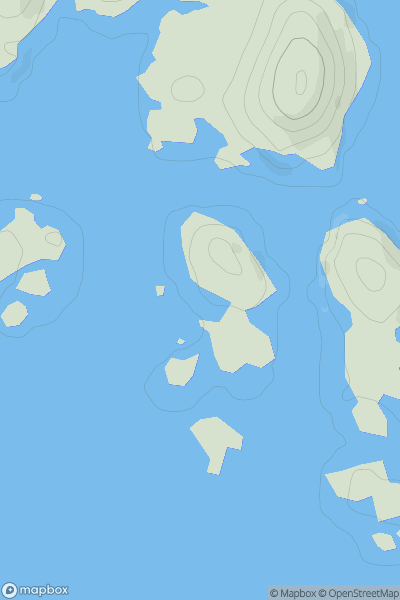 Thumbnail image for An t-Eilean Meadhoin showing contour plot for surrounding peak