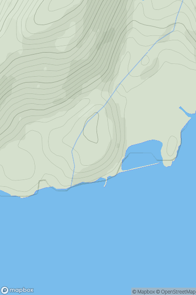 Thumbnail image for Ynys Dafydd showing contour plot for surrounding peak