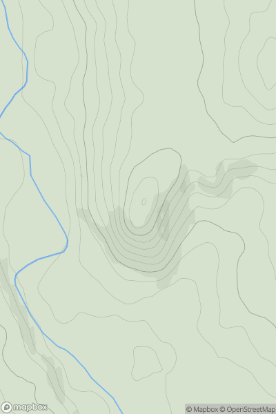 Thumbnail image for Doon of Castramont showing contour plot for surrounding peak