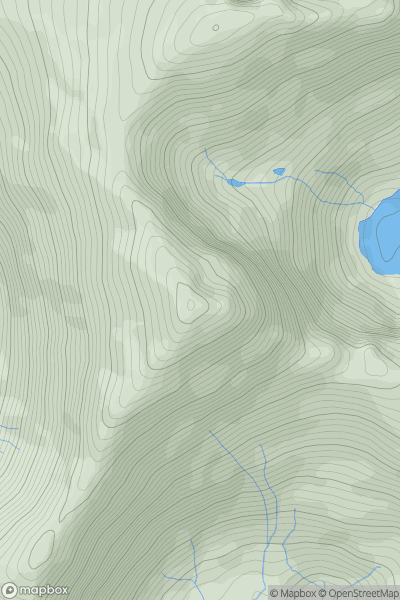 Thumbnail image for Snowdon - Yr Wyddfa showing contour plot for surrounding peak