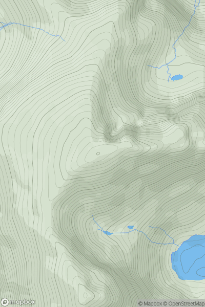 Thumbnail image for Crib y Ddysgl showing contour plot for surrounding peak