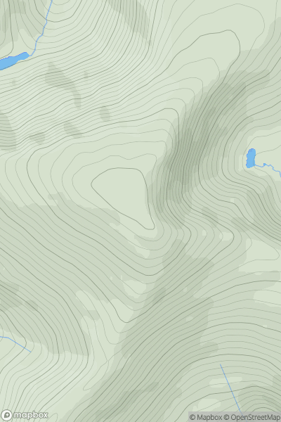 Thumbnail image for Carnedd Llewelyn showing contour plot for surrounding peak