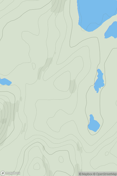 Thumbnail image for Meall nan Oighreagan East Top showing contour plot for surrounding peak
