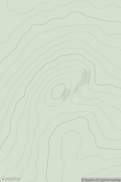 Thumbnail image for Meall nan Ruag showing contour plot for surrounding peak