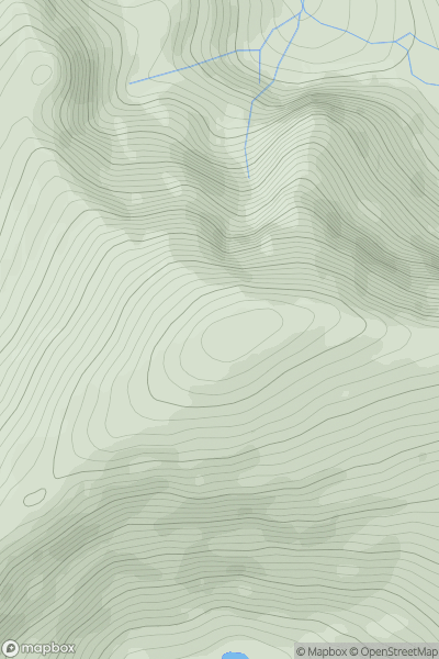 Thumbnail image for Carnedd Dafydd showing contour plot for surrounding peak