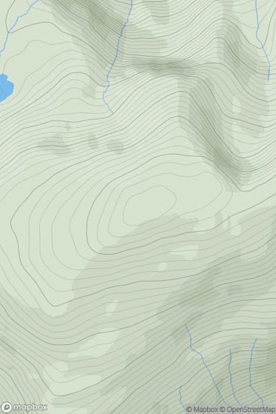 Thumbnail image for Glyder Fawr showing contour plot for surrounding peak