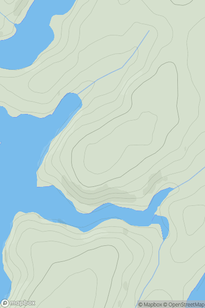 Thumbnail image for Trewince Hill showing contour plot for surrounding peak