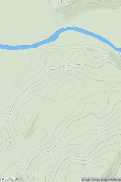 Thumbnail image for Mynydd Cynffyrch North Top showing contour plot for surrounding peak