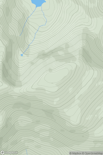 Thumbnail image for Glyder Fach showing contour plot for surrounding peak