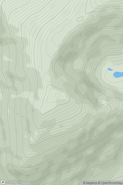 Thumbnail image for Pen yr Ole Wen showing contour plot for surrounding peak