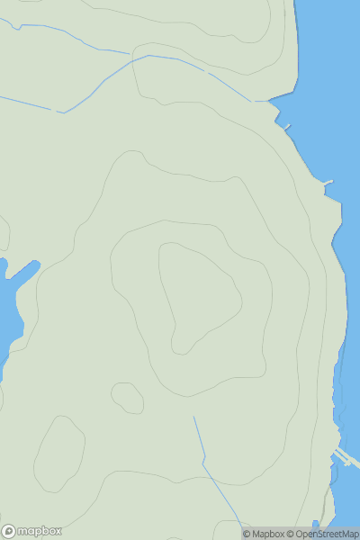 Thumbnail image for Meall Bhreide showing contour plot for surrounding peak