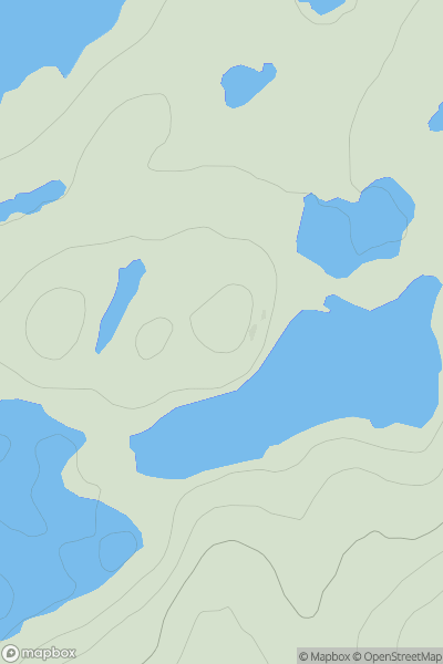 Thumbnail image for Meall na Doire Duinne showing contour plot for surrounding peak