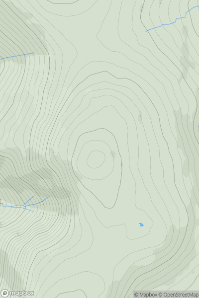 Thumbnail image for Foel Grach showing contour plot for surrounding peak