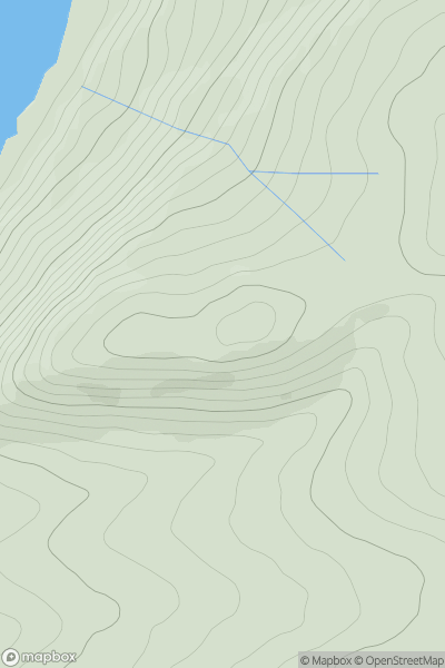 Thumbnail image for Pinbain Hill showing contour plot for surrounding peak