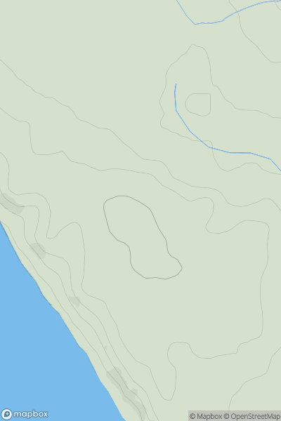 Thumbnail image for Nan Hill showing contour plot for surrounding peak