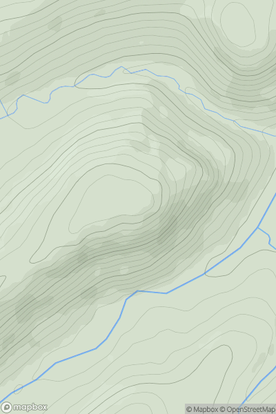 Thumbnail image for Am Bathaich East Top showing contour plot for surrounding peak
