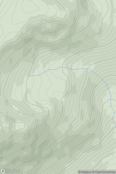 Thumbnail image for Creach Bheinn East Top showing contour plot for surrounding peak