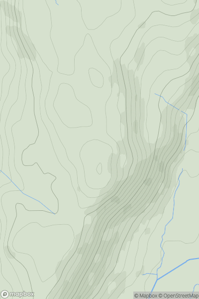 Thumbnail image for Haw Hill showing contour plot for surrounding peak