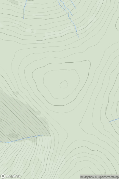 Thumbnail image for Garnedd Uchaf (Carnedd Gwenllian) showing contour plot for surrounding peak