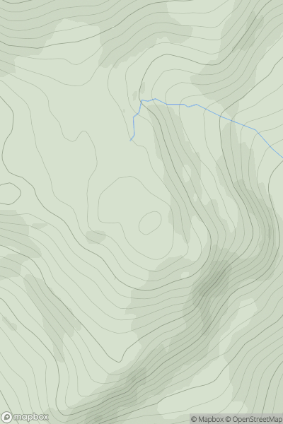 Thumbnail image for Creag Chuinnlean showing contour plot for surrounding peak